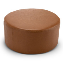 Whisky Tan Meryl Faux Leather Ottoman
